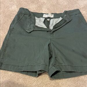 Anne Klein Dark Forest Green Casual Shorts